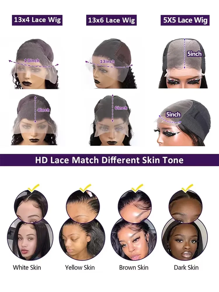 250Density 30 40 Inch 13x6 HD Transparent Body Wave Lace Front Human Hair Wigs Brazilian Wavy 13x4 Lace Frontal Human Hair Wig image 6