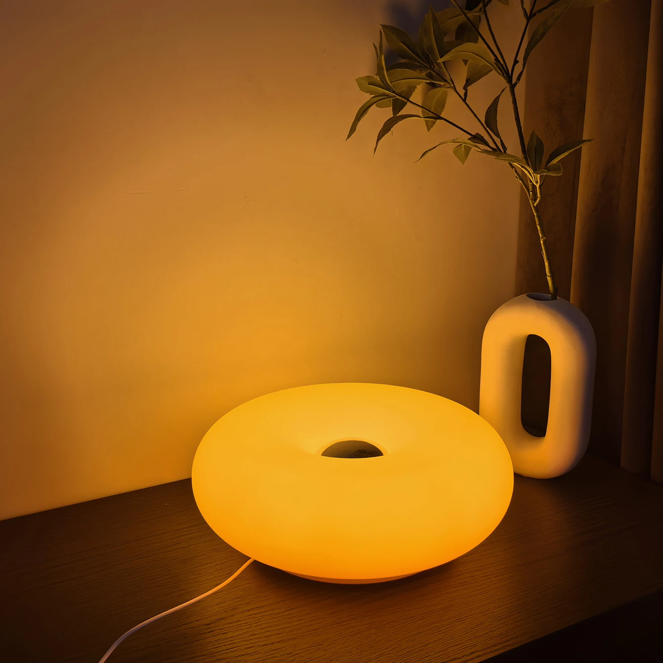 Donut-Tischlampe Schlafzimmer Nachttischlampe Wohnzimmer Esszimmer Wandmontierte Dekorative Ambientebeleuchtung (Nicht aus Glas) – Detail 9