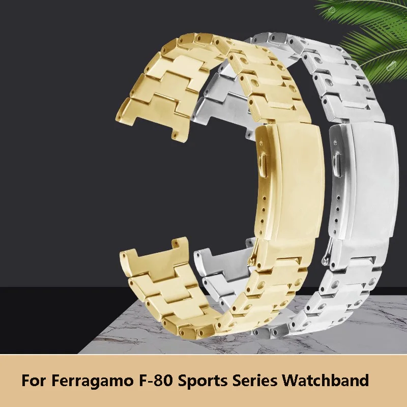 Watch Band for Ferragamo F-80 Sports Series With Men's Bracelet Solid Stainless Steel Strap 26mm Gift Tools