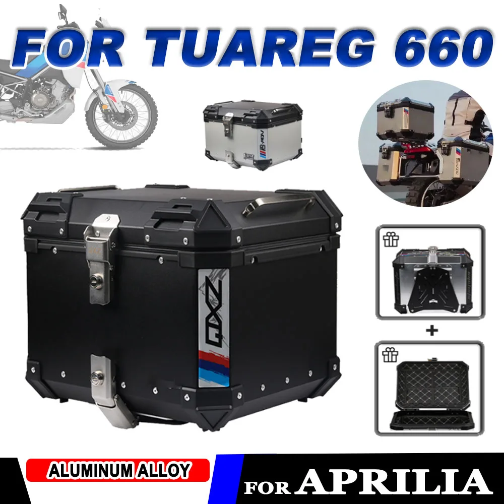 For Aprilia Tuareg 660 Tuareg660 Adventure ADV Motorcycle Aluminum Alloy Rear Trunk Luggage Case Waterproof Tail Box Storage Box