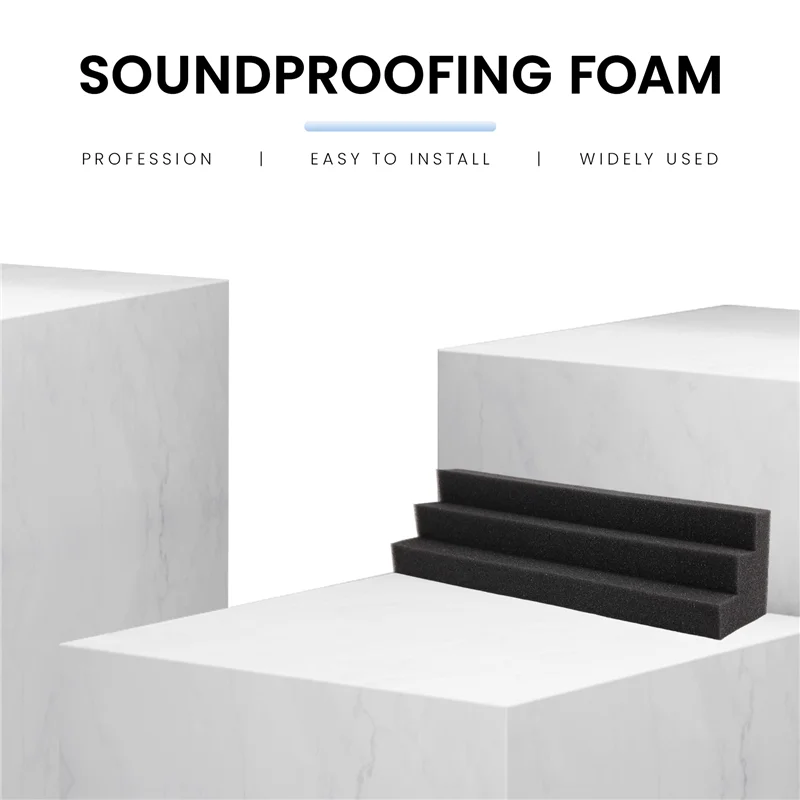 

Dropship-32 Pcs Acoustic Panels Bass Trap Corner Studio Foam Sound Insulation Pad Wall Panel Corner Block For Studio Or Theater