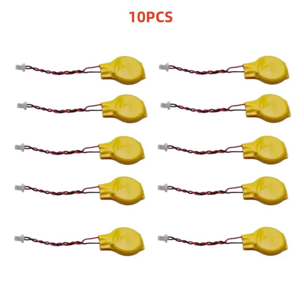 1-10 Stück CR2032 Batteriekabel 2-polig Notebook BIOS CMOS Batterie-Laptop-Batterie Motherboard-Batterie mit Kabel 3V mit Klebstoff 230MAH