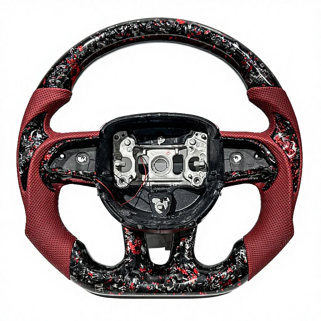 Leather Forged Carbon Fiber Steering Wheel Multifunctional Custom High Performance Modified Auto Interior Parts
