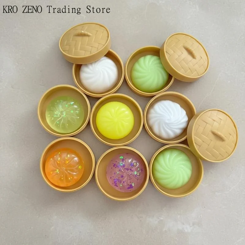 🔝Crystal Bun Cute Mini Soup Dumpling Shaped Stress-relief Squeeze Toy, Venting Office Prank Toy, Slow Rebound, Fun Gift✨ view 4