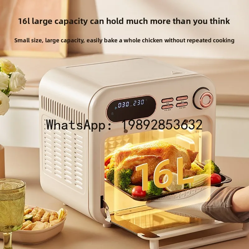 Картина 5: Печь KK Oven для домашней выпечки, специальная аэрофритюрница, 16 литров, большая вместимость, коммерческая, многофункциональная, умная.