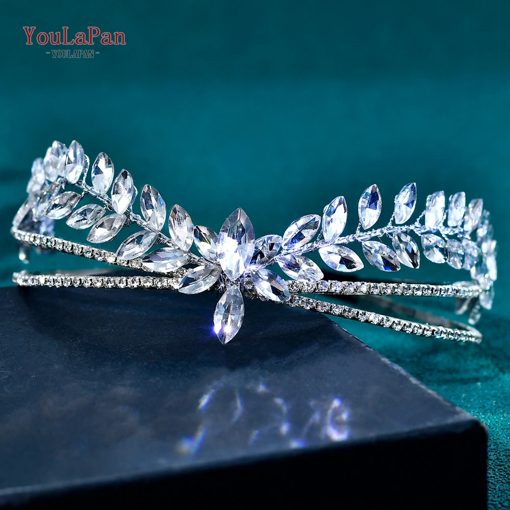 

YouLaPan Exquisite Bride Rhinestone Small Crown Headband Hair Jewelry Women Wedding Banquet Headpiece Accessories For Girl HP929