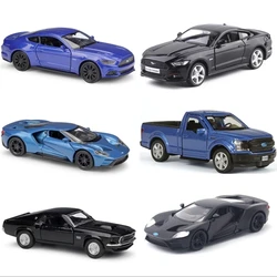 1:36 series  2015 2017 Ford Mustang GT boss 429 Alloy Car Model Pull Back Cars Children collect gifts