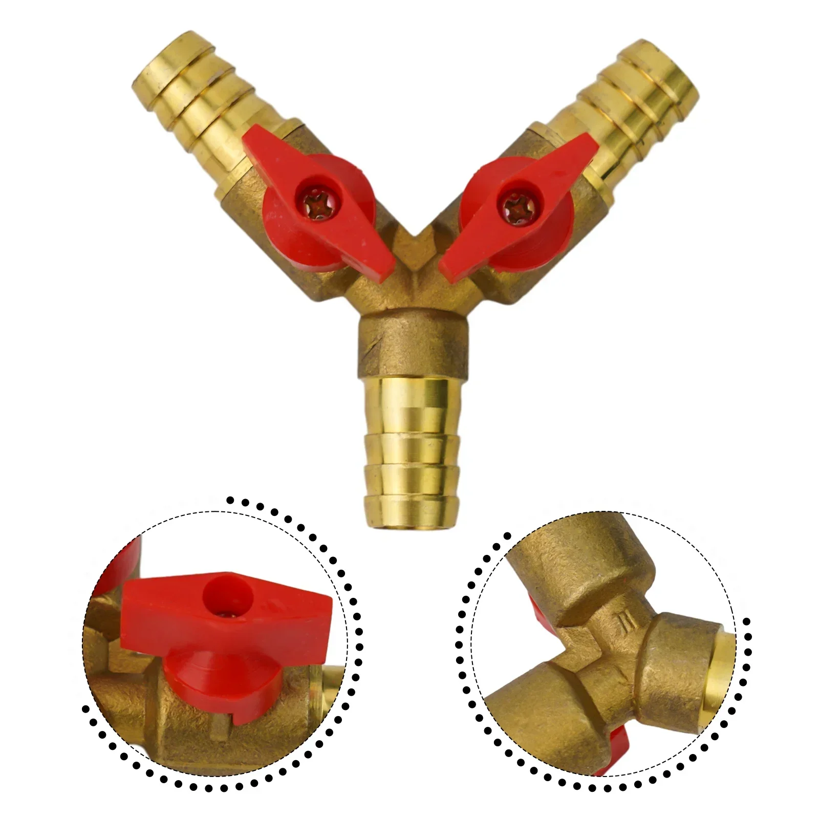 Reliable 12mm Hose Y 3Way Brass Shut Off Ball Valve For Fuel Air Water Gas Perfect For Pipe Connection And Water Pipe Fittings