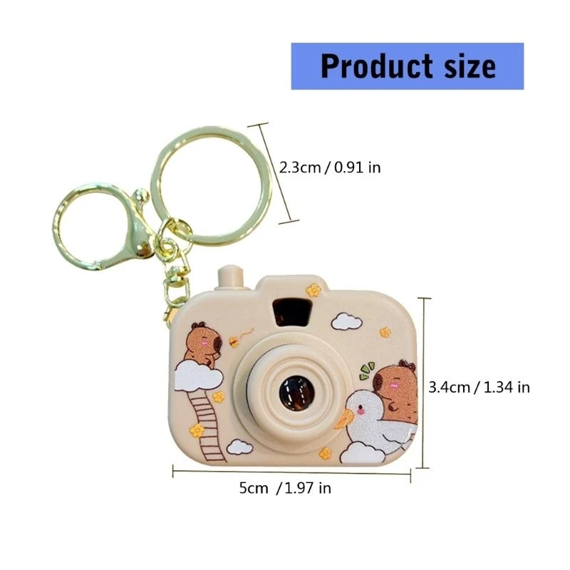 G92D Creative Capybaras Projection Camera Keychain With Built In Mini Projector For Adults And Anime Enthusiasts