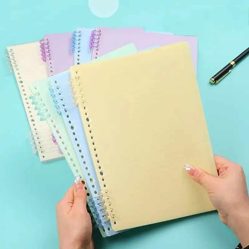 10/40Pcs Binding Spines Snap Split Binder Rings Learning Cards A4 A5 A6 Notebook Loose Leaf 5 Ring Plastic Binding Combs view 3