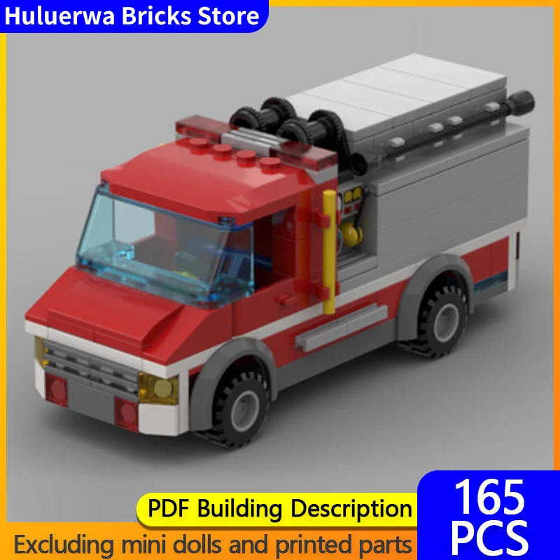 

Модель городской автомобиль MOC, строительные кирпичи, пожарная служба, танкер, модульная технология, детские праздничные подарки, сборные игрушки, костюм