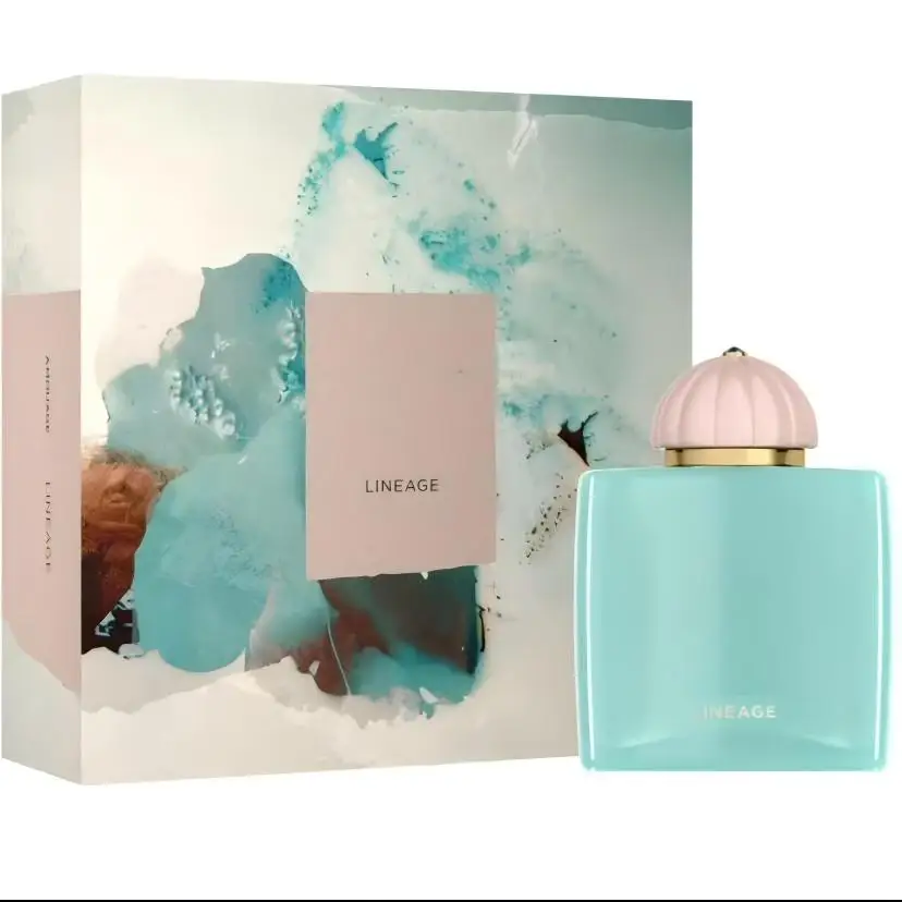 

LINEAGE Fragrance: Soft Pink Cap & Gold Accents, Premium Long-Lasting Scent for Women