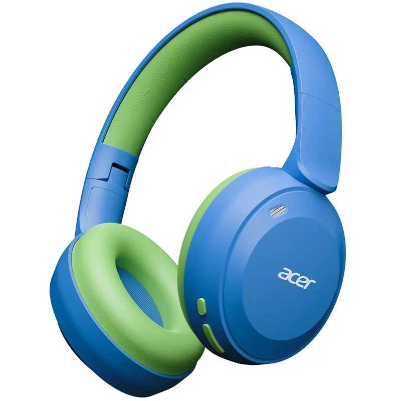 Acer Kids Bluetooth 6.0 hoofdtelefoon met ingebouwde microfoon, 85/94dB volumebegrenzing, lichtgewicht over-ear draadloze hoofdtelefoon voor kinderen