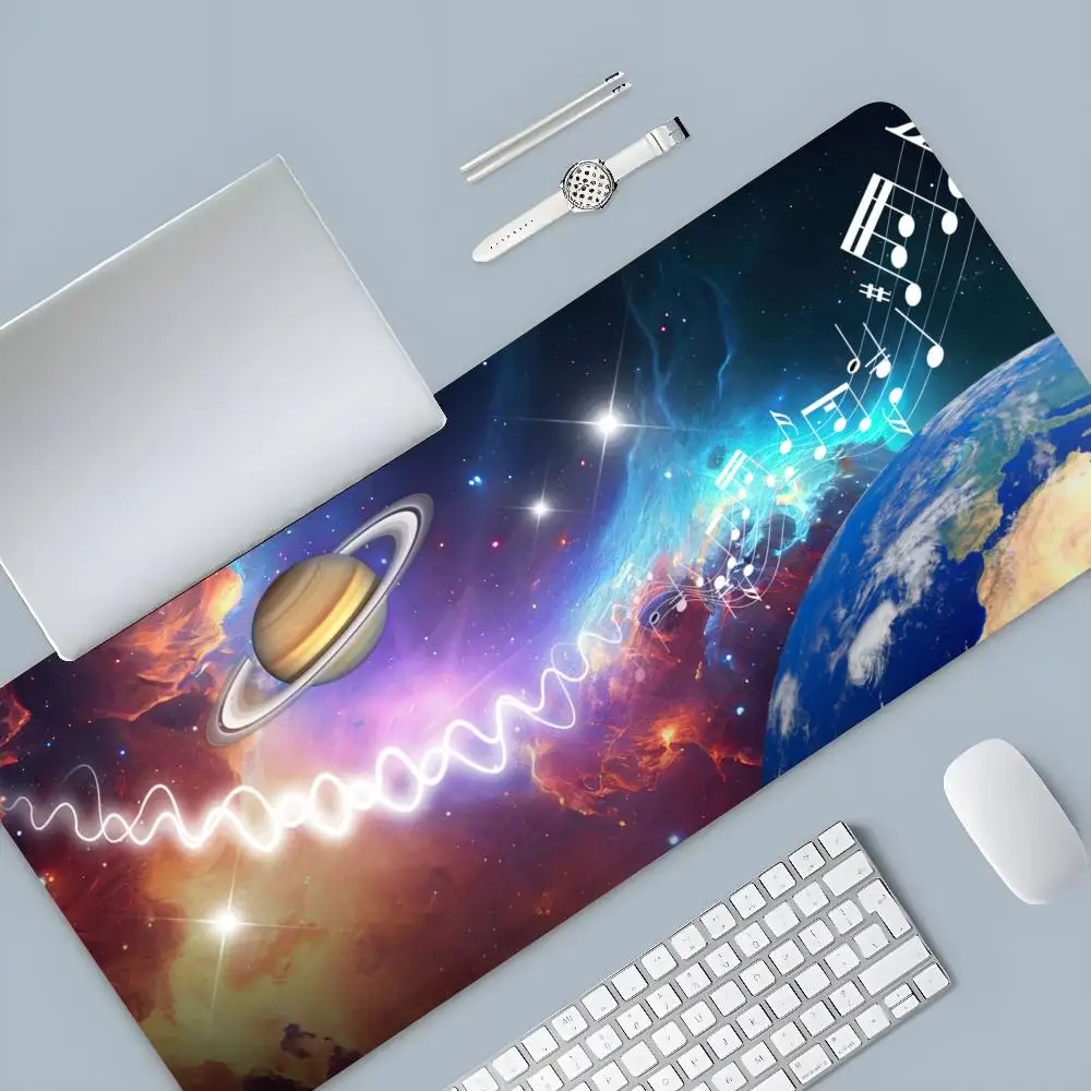 Universe planet Mouse Pad Cartoon Lockedge Large Gaming Pad Computer Gamer tastiera Mouse Mat Desk Mousepad per PC Desk Pad