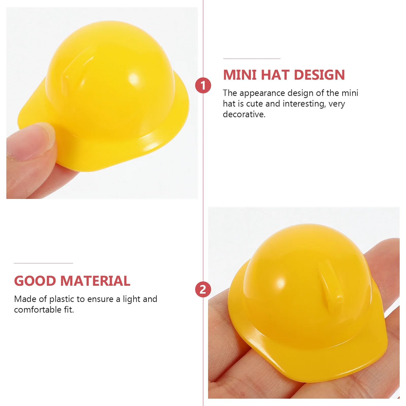 40 Pcs Mini Construction Hat Top Miniature Hard Trucker Hats Women Safety Helmets Pet