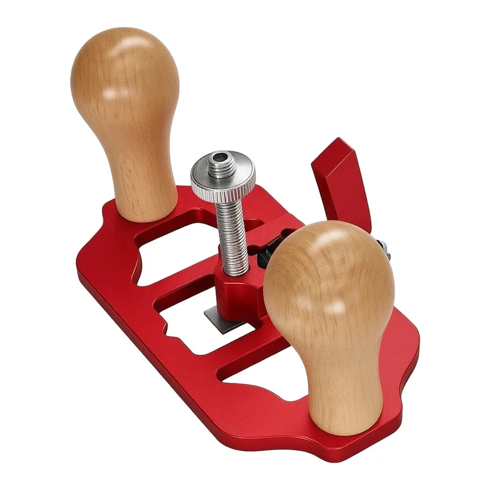 Router Plane Based Hand Wood Planer for Precision Leveling of Glued Panels Assembled Frames and Laminated Wood Components
