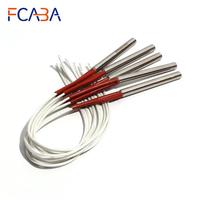 5PCS 7mm Diameter 265~300mm Cartridge Heaters 110/220/380V Tubular Electric Mold 580/590/610/630/650W Heating Resistance Element