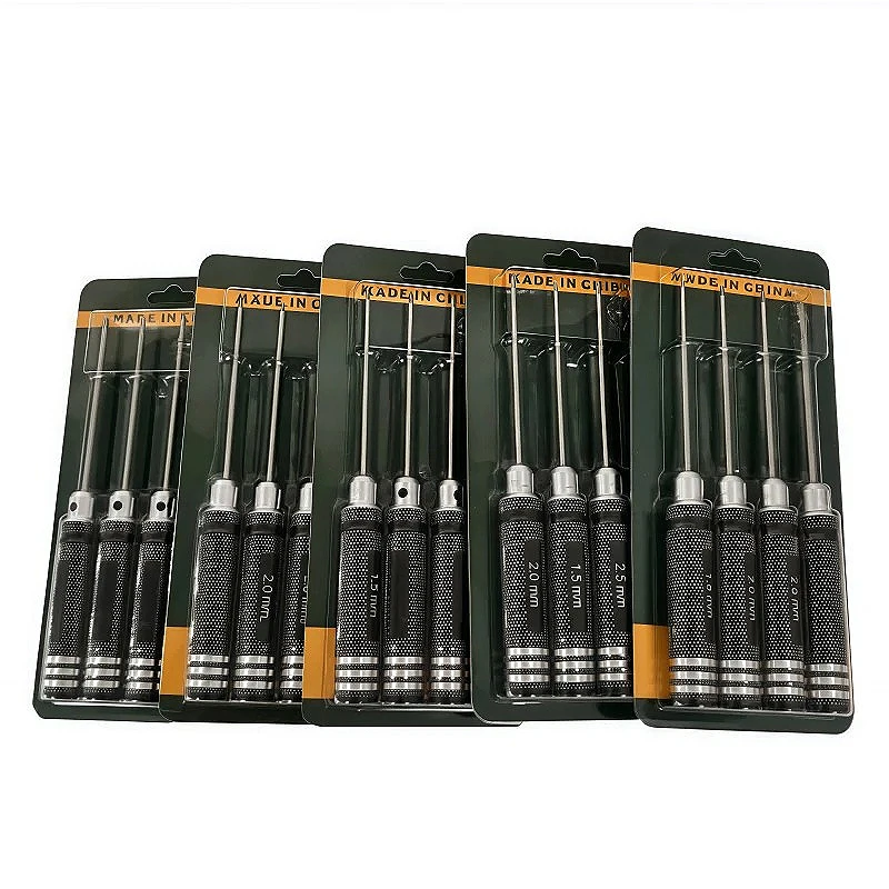 

Super Hard Inner Hexagon Screwdriver Set for RC Model Planes Multi-Function Maintenance Tools 1.5/2/2.5/3mm Sizes Model Plane