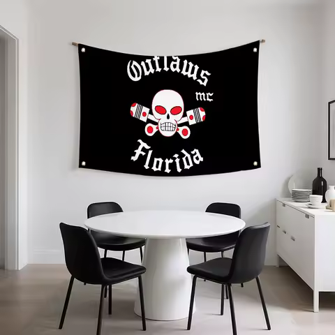 New MC Outlaws Flags Personalized Items Flags For Bedrooms Home Funny