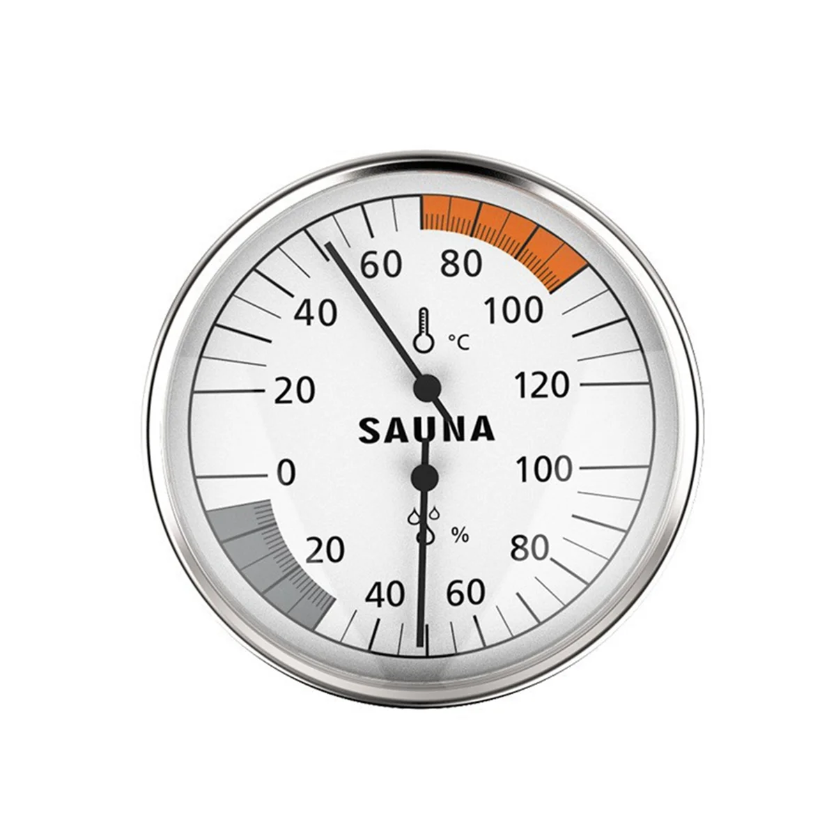 

B74A Dial Hanging Household Sauna Hygrometer Thermometer for Room Temperature Testing Sauna Thermometer Hygrometer