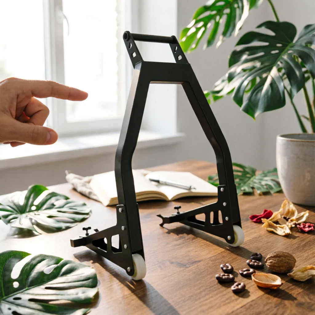Motorcycle Rear Stand Heavy Duty Rear Paddock Stand Adjustable Easy to Use for Motorcyclists, Chain Maintenance, Garage