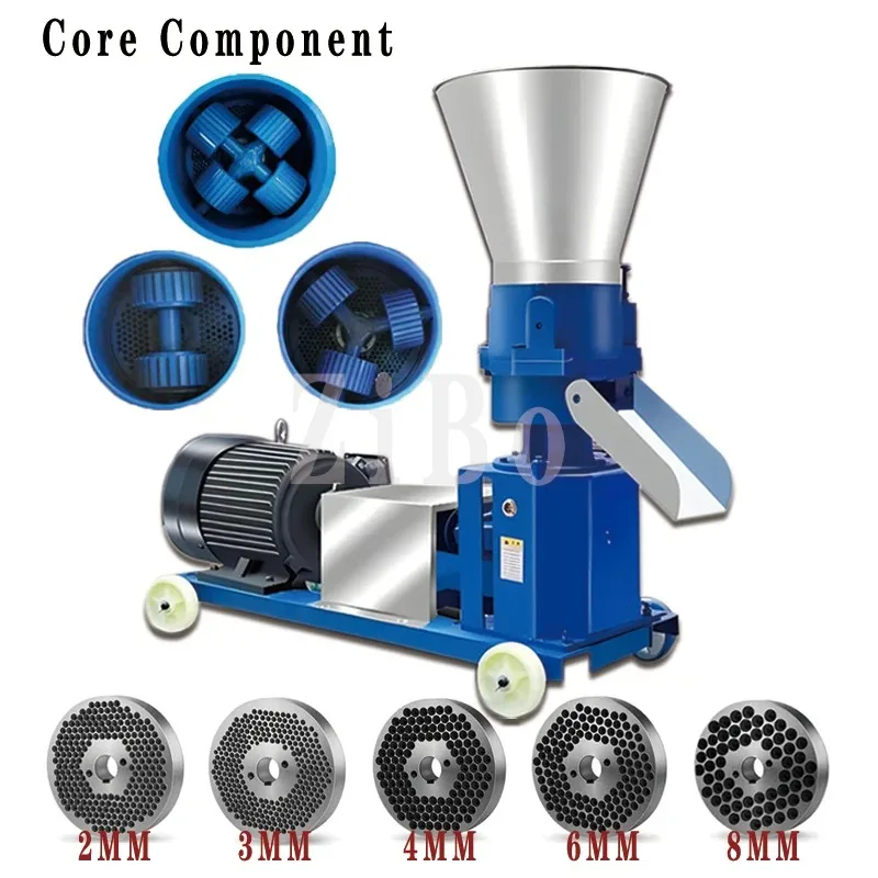 【Hot Sale】150KG/H Hot Selling Electric/ Engine Pellet Machine Farm Mill Granulator Animal Feed Pellet Processing Machines For Sa