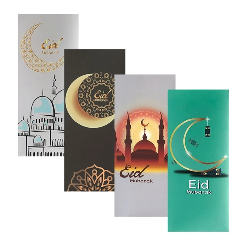 6PCS Muslim Cash Gift Envelopes,Money and Gift Card Holders for Kids Eid Envelop Dropship