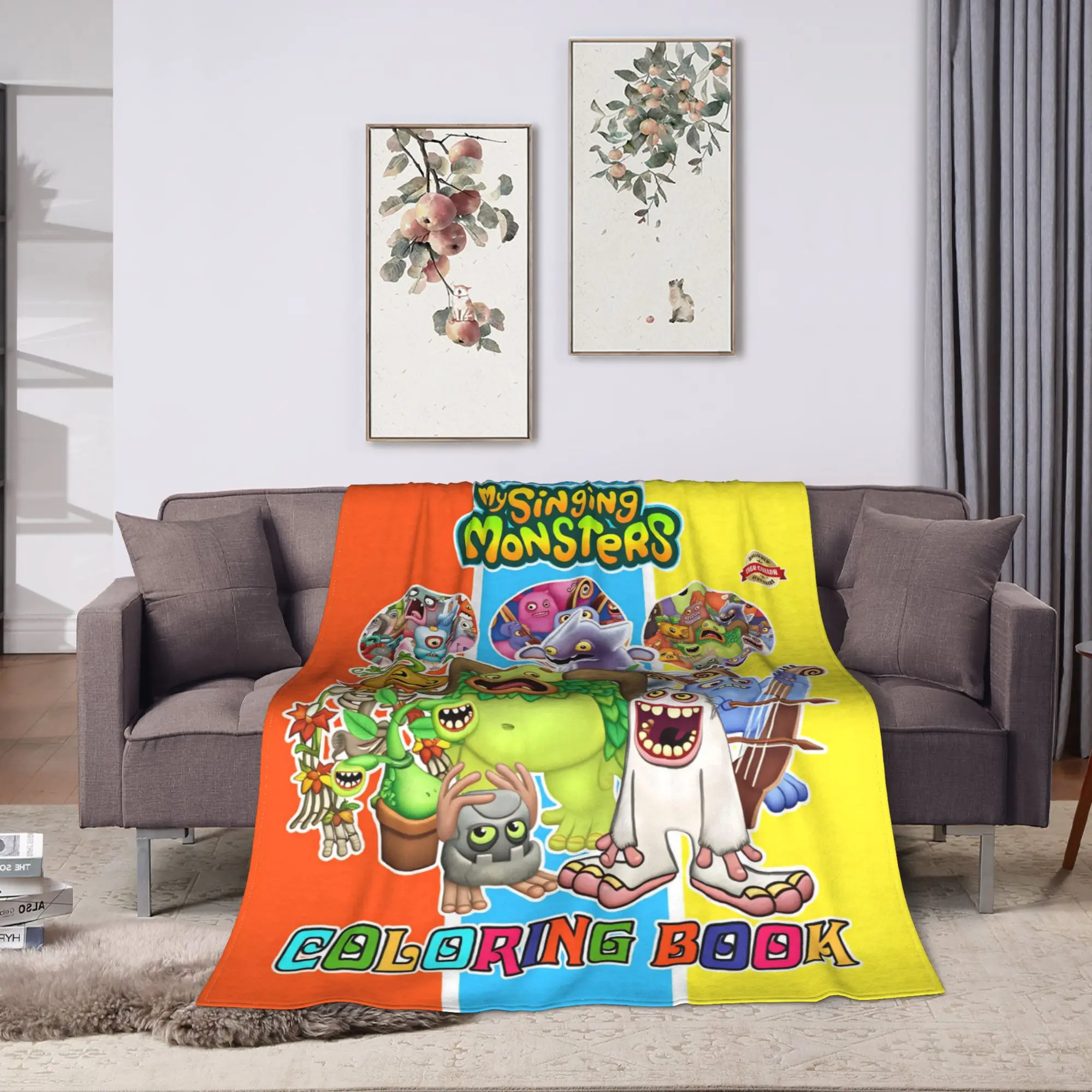 My Singing Monsters Blankets Quality Cozy  Throw Blanket Winter Travel Office Bedroom Trend Bedspread