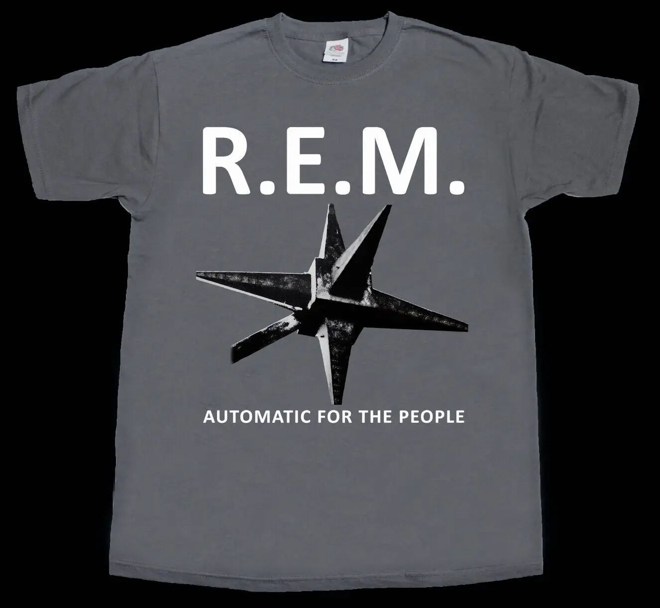 R E M Rem Automatic For The People 92 Short Long Sleeve New Gray T Shirt