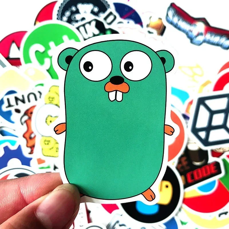1Set = 100PCS Programmierer Programmierung Aufkleber Trolley Fall Computer Aufkleber Nette Wasserdicht