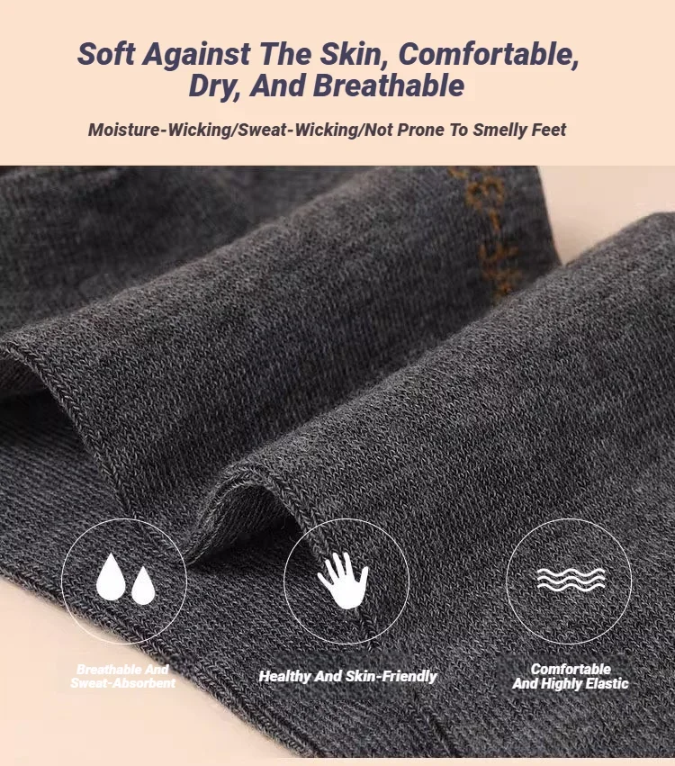 5 Paar/Lot Herrenmode-Socken für vier Jahreszeiten, Freizeit, atmungsaktiv, Deodorant, mittellang, hohe Qualität – Detail 4