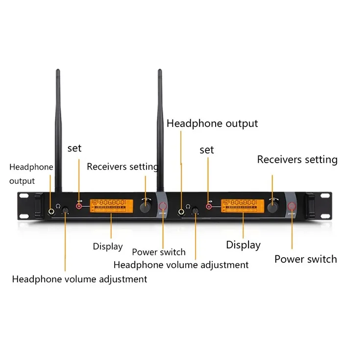 TKG mono 572-603mhz 2050EX 4 receiver badypack in ear monitor system Wireless In Ear Monitor Professional for Stage Performance