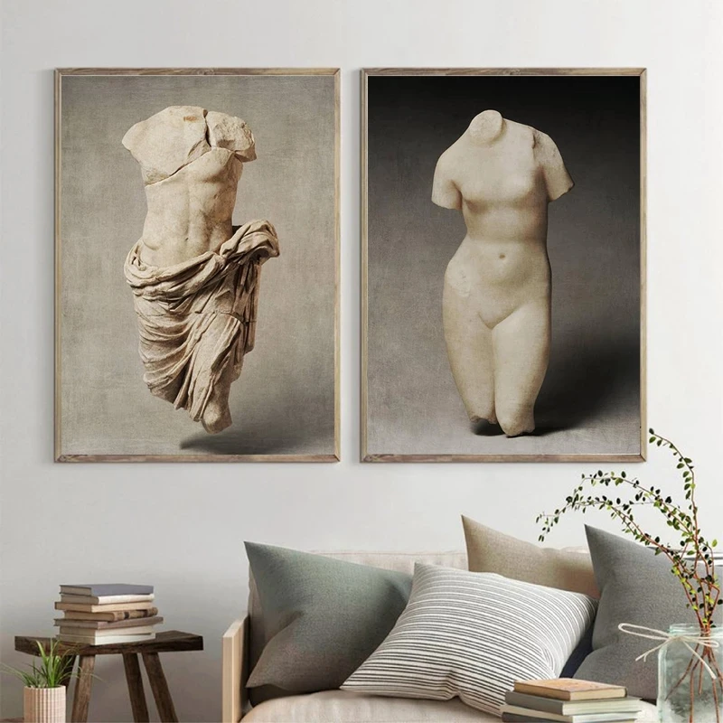 Aphrodite Greek Mythology and Roman Sculpture Photographic Art Canvas Posters and Printed Pictures for Living Room Home Decor