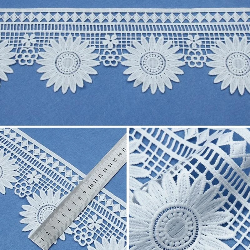 R1WE شريطة من الدانتيل الديكور الفراش فساتين الزفاف اكسسوارات DIY اليدوية