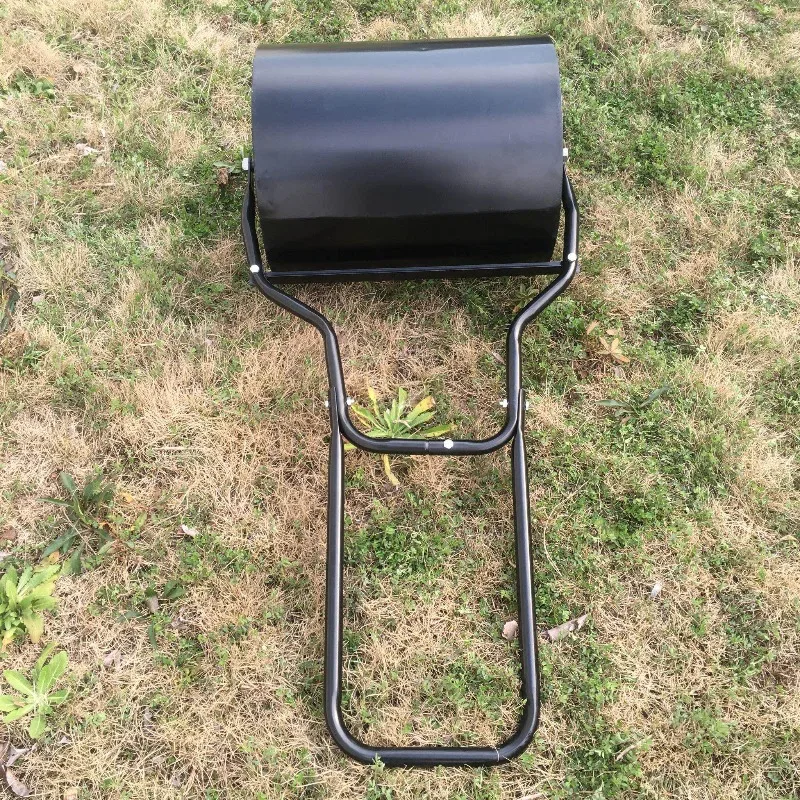 Hand Push Lawn Roller Fillable Water Sand Turf Compactor Landscaping Sod Paving Leveling Tool