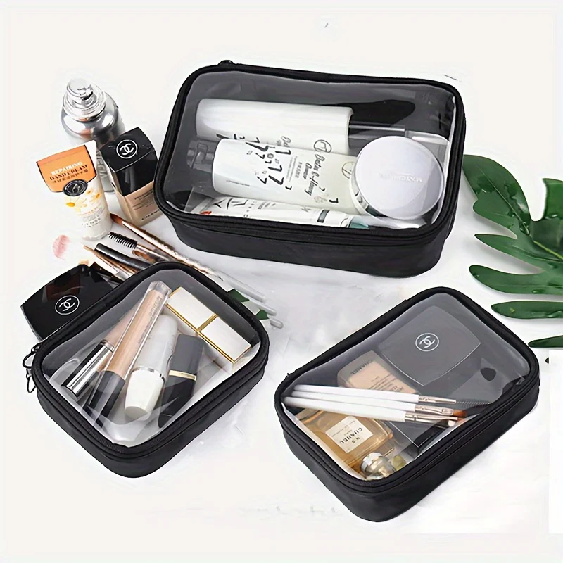 New Portable Transparent Makeup Bag Waterproof Large Capacity Carrying Women\'s Travel Wash Storage Bag