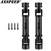 AXSPEED 1Pair Steel Center Drive Shaft 40-50mm for 1/24 RC Crawler Truck FMS FCX24 Upgrade Accessories