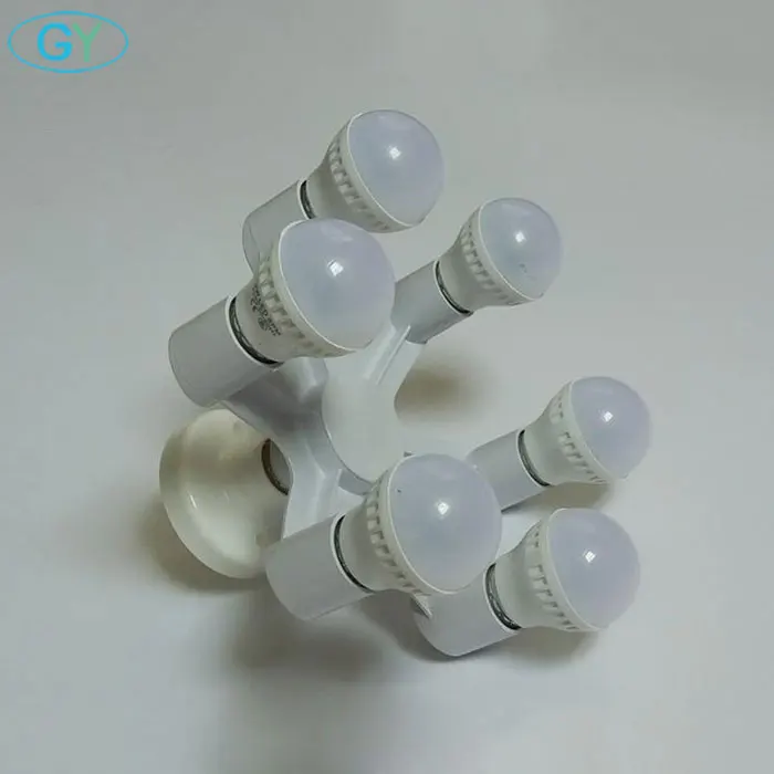 E26 E27 7 6 5 4 3 in 1 LED Light Bulbs Socket Adapter Splitter, Standard Lamp Holder Base Converter for Home Commercial Lighting