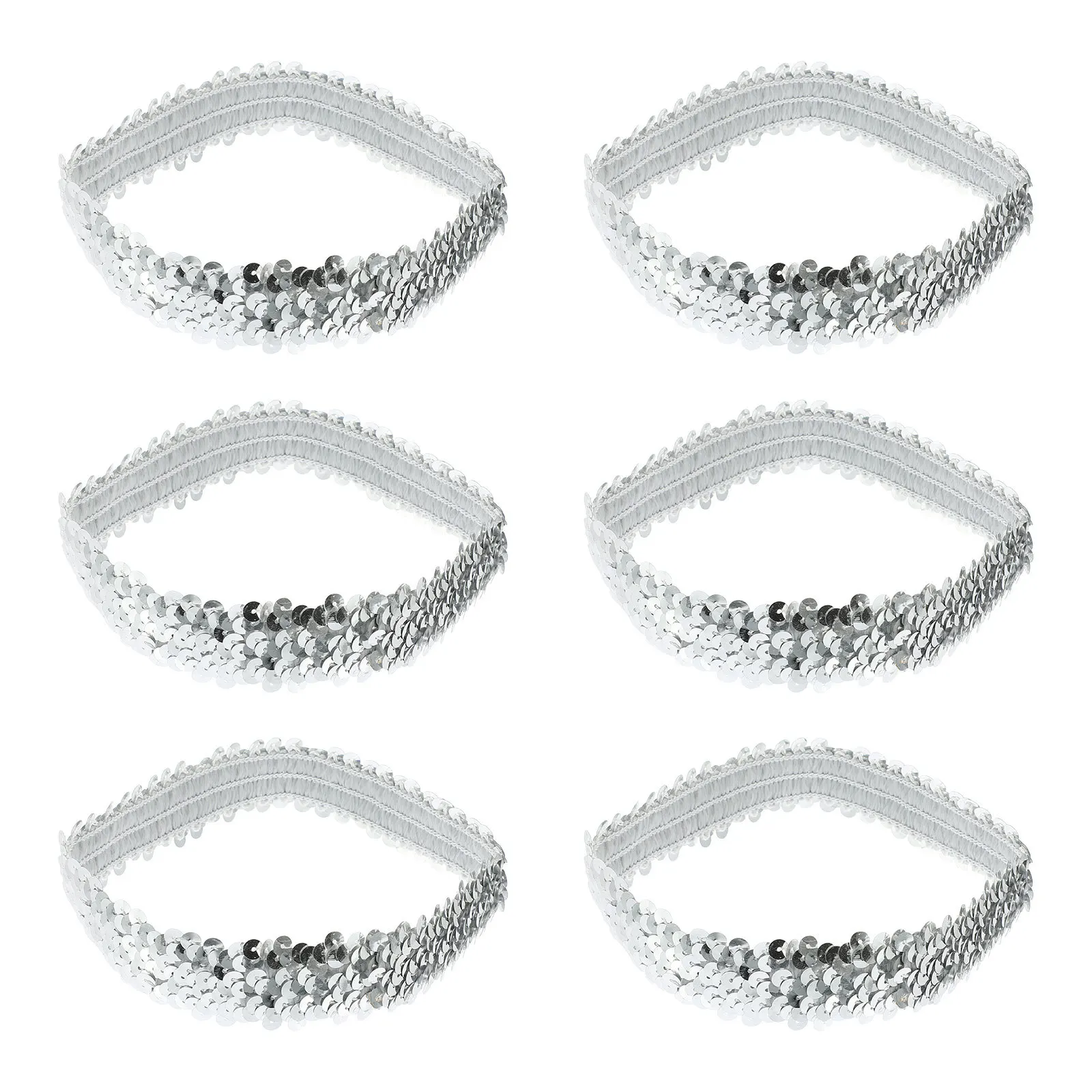 

12Pcs Women Hair Accessory Sparkling Sequin Headbands Elegant Design Lightweight Comfortable for Party Wedding Photo Shoots
