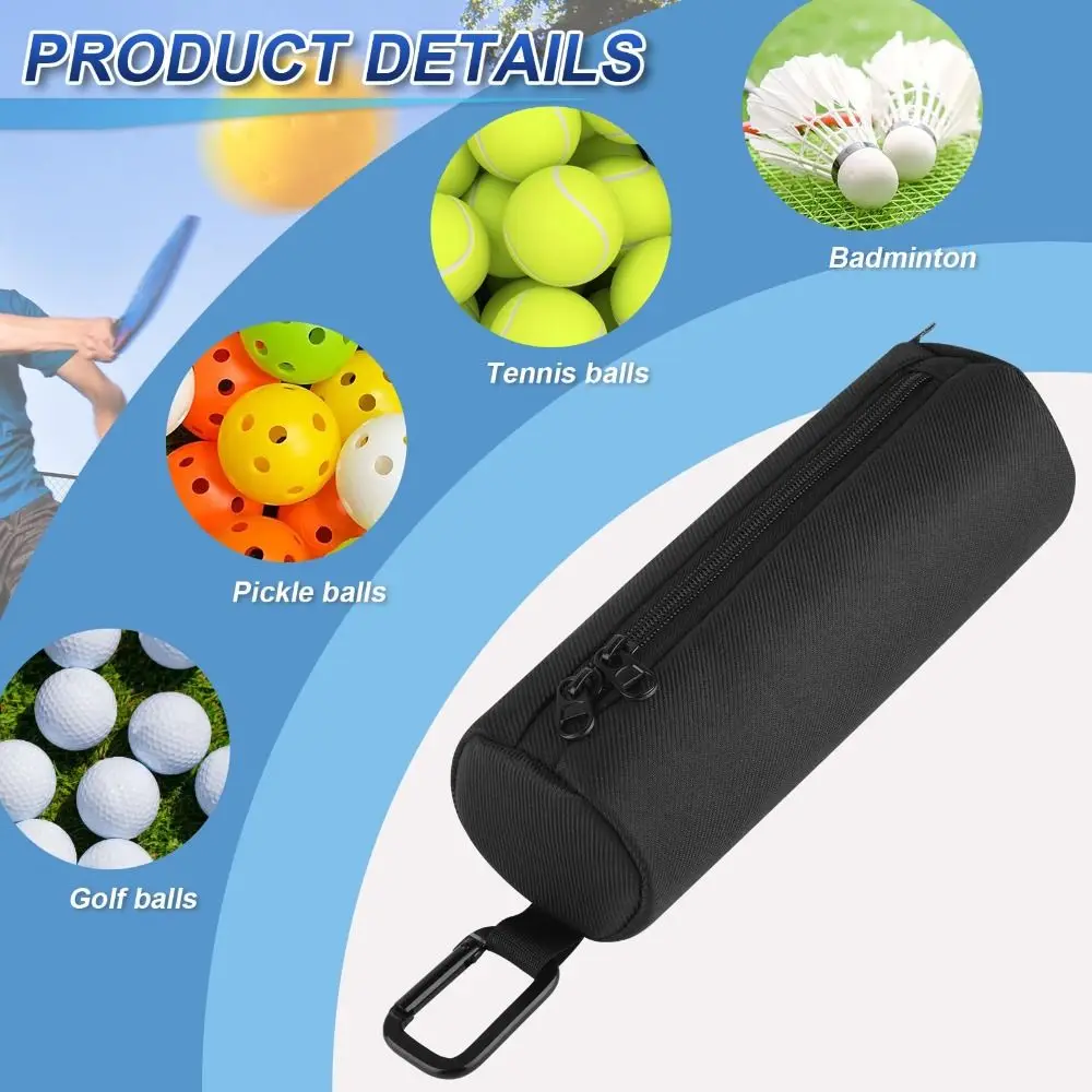 Portable Pickleball Bags Waterproof Holds 3Pcs Paddleball Paddleball Bags with Metal Hook Multi-purpose Pickleball Holder