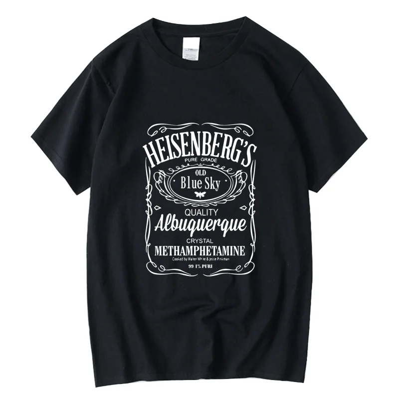 XINYI Men's T-shirt 100% Cotton Casual Funny Breaking Bad Design Hand-painted Customizable Clothing Fashionable Streetwear