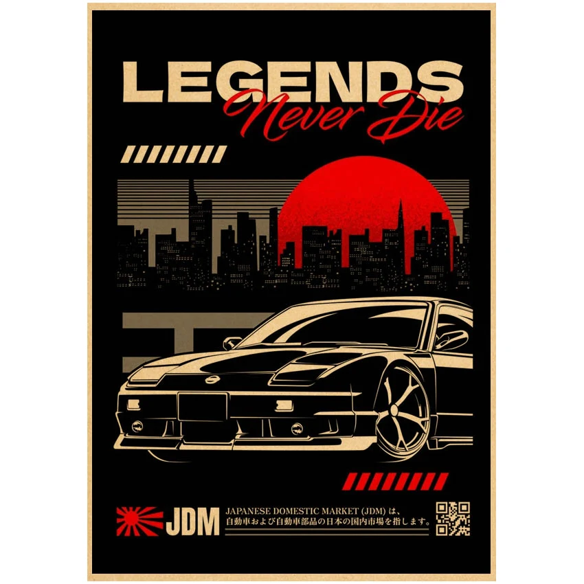 jdm Kraftpaper Poster HomeDecal Painting Wall Sticker for wall art Coffee House Bar wall art