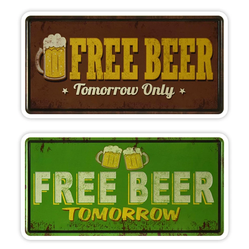 

Self-adhesive Vinyl Decal Free Beer Tomorrow Car Sticker Waterproof Auto Decors on Bumper Rear Window Laptop #10834