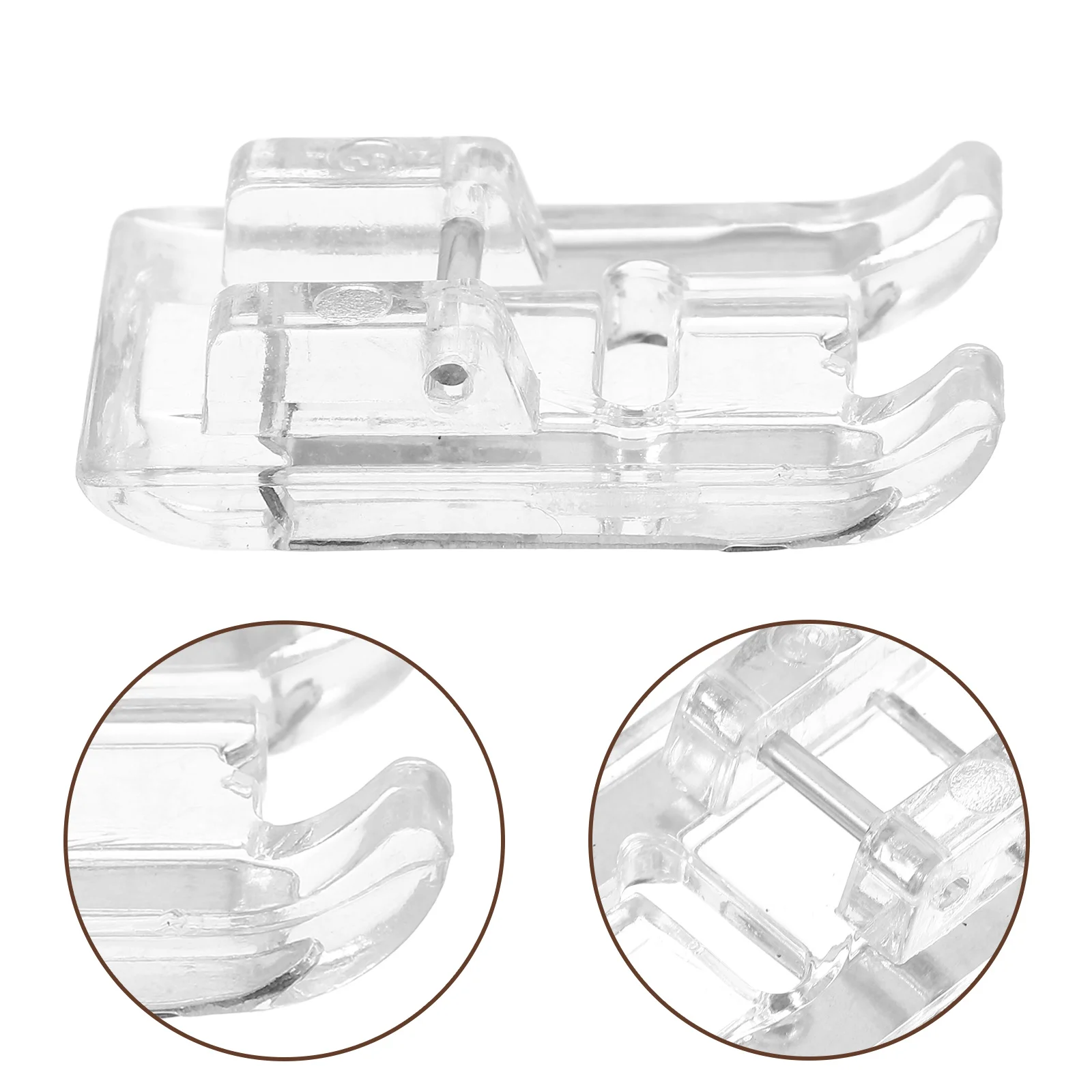 

Sewing Machine Presser Silver Hard Metal Plastic Low-Shank Satin Stitch Foot For Diy Fabric Edge Finishing Craft