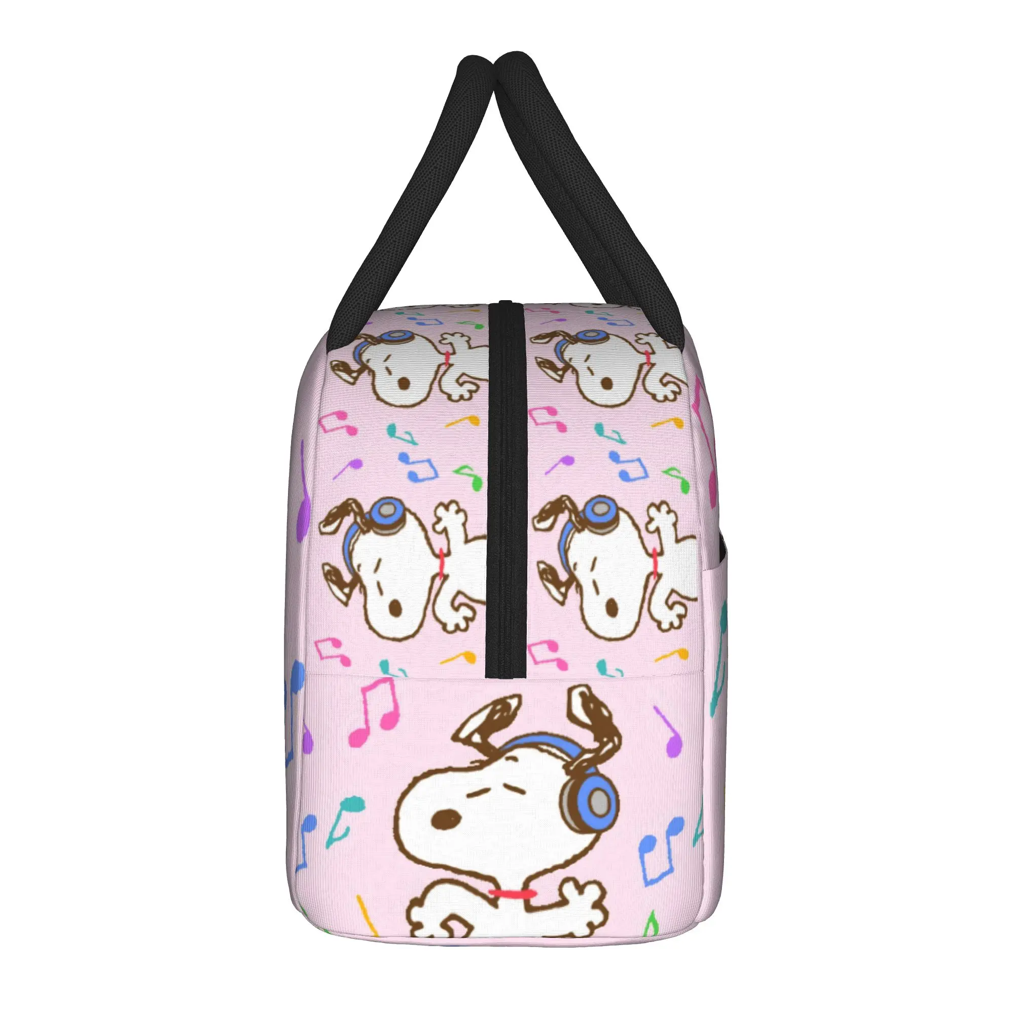 Cartoon Cute S-Snoopys Insulated Lunch Bag Large Music Lunch Container Thermal Bag Lunch Box Tote College Men Women
