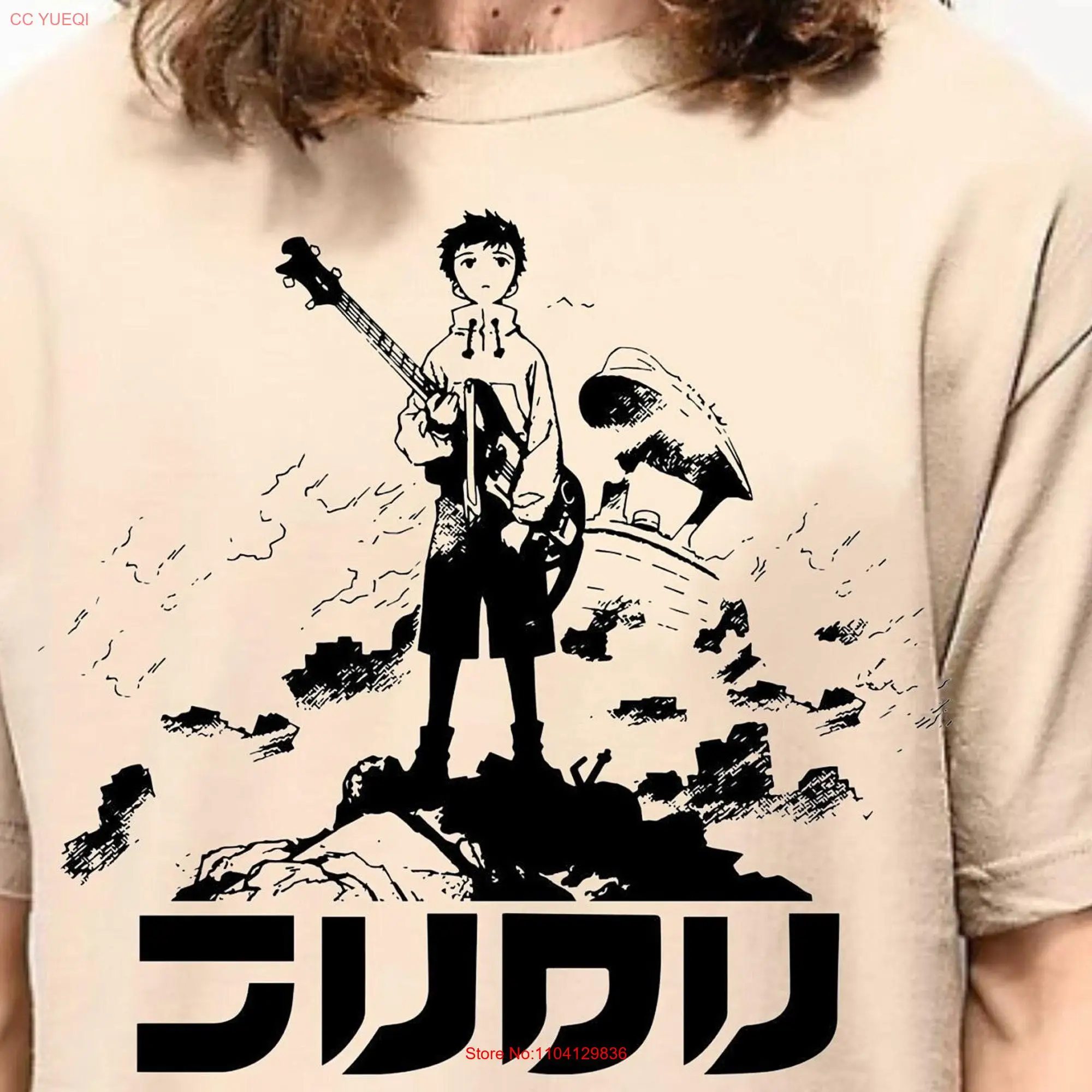 FLCL аниме футболка Naota Nandaba дураки Cooly 90s винтажная манга Ретро Furi Kuri длинные или Короткие рукава