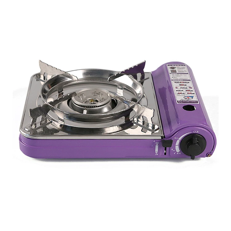 Wholesale Professional Camping Outdoor Hiking Topflame Purple Portable Butane Gas Stove Survival Kit Gas Stoves