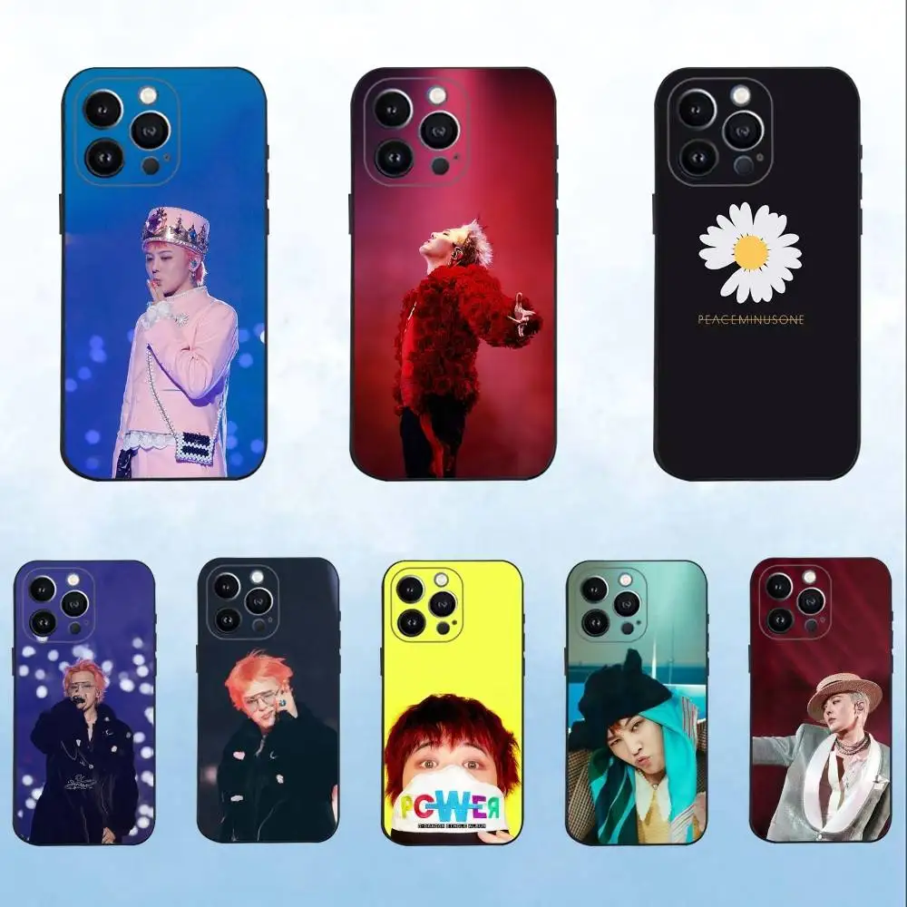 

G-D-Dragon singer Phone Case For iPhone 16,15,14,13,12,11 Plus,Pro Max,XS,X,XR,SE,Mini,8,7,Soft Silicone Black Cover