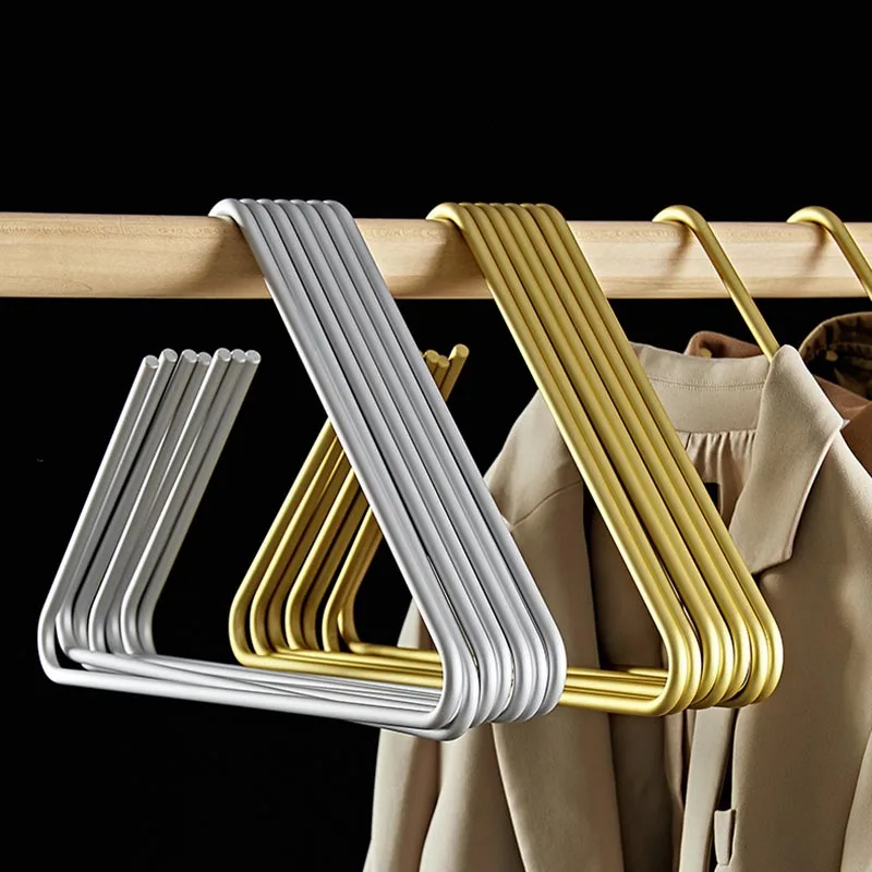 

Creative Multifunctional Clothes Hangers Pants Organizer,42cm Aluminum Alloy Suit Coat Hangers,Triangle 8mm Solid Drying Rack