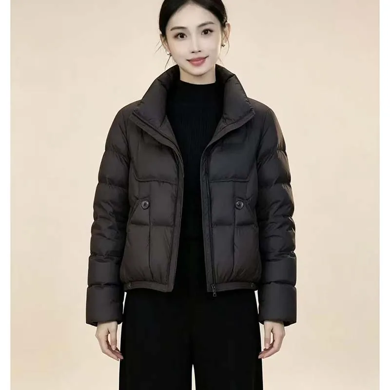 Women Stand-up Collar Cotton Padded Jacket Parkas Autumn Winter Fashion Casual Coat Female Thicke Warm Jackets Clothes Outerwear
